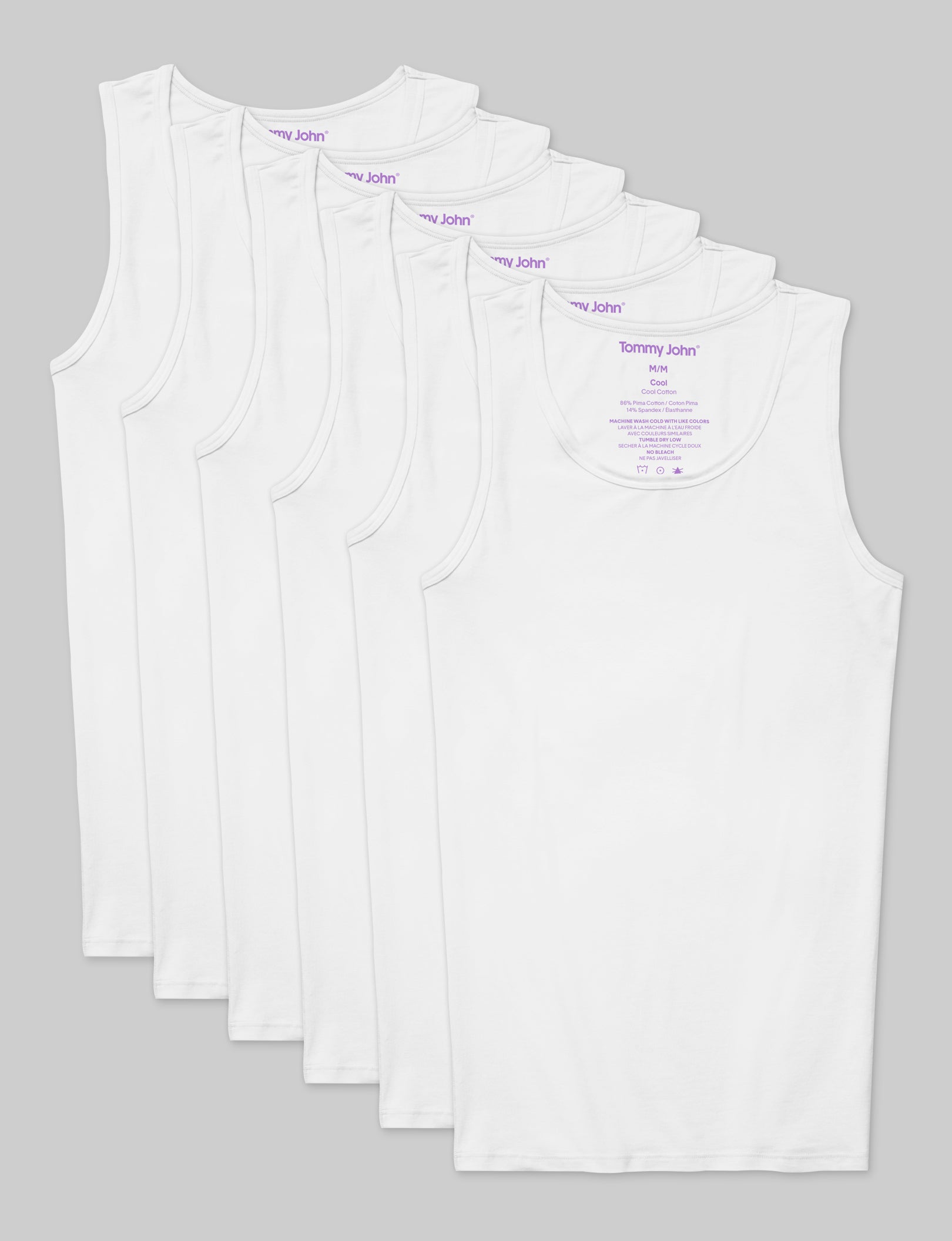 Cool Cotton Tank Stay-Tucked Undershirt (6-Pack) - Image 2