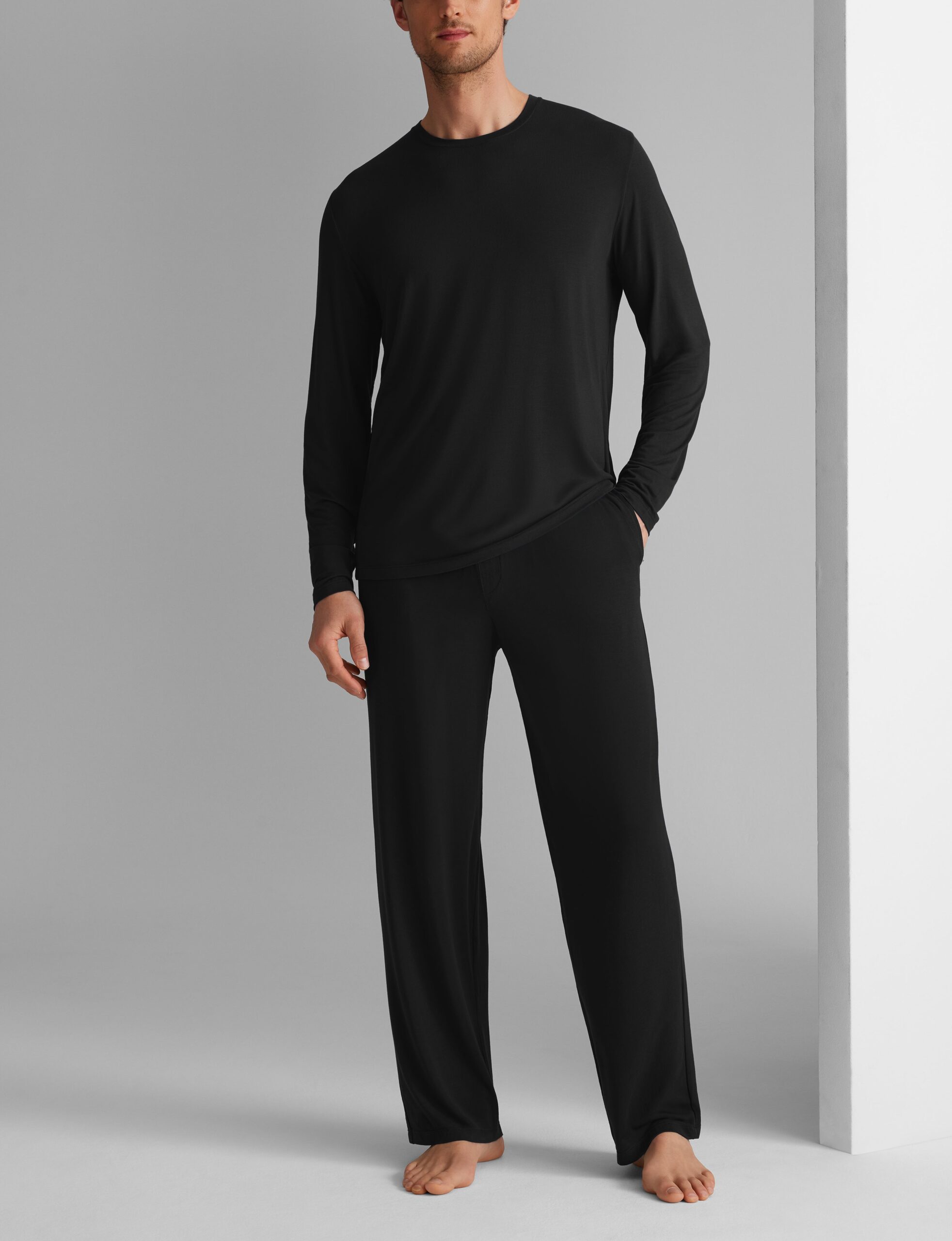 Second Skin Long Sleeve Sleep Tee & Pant Set - Image 2