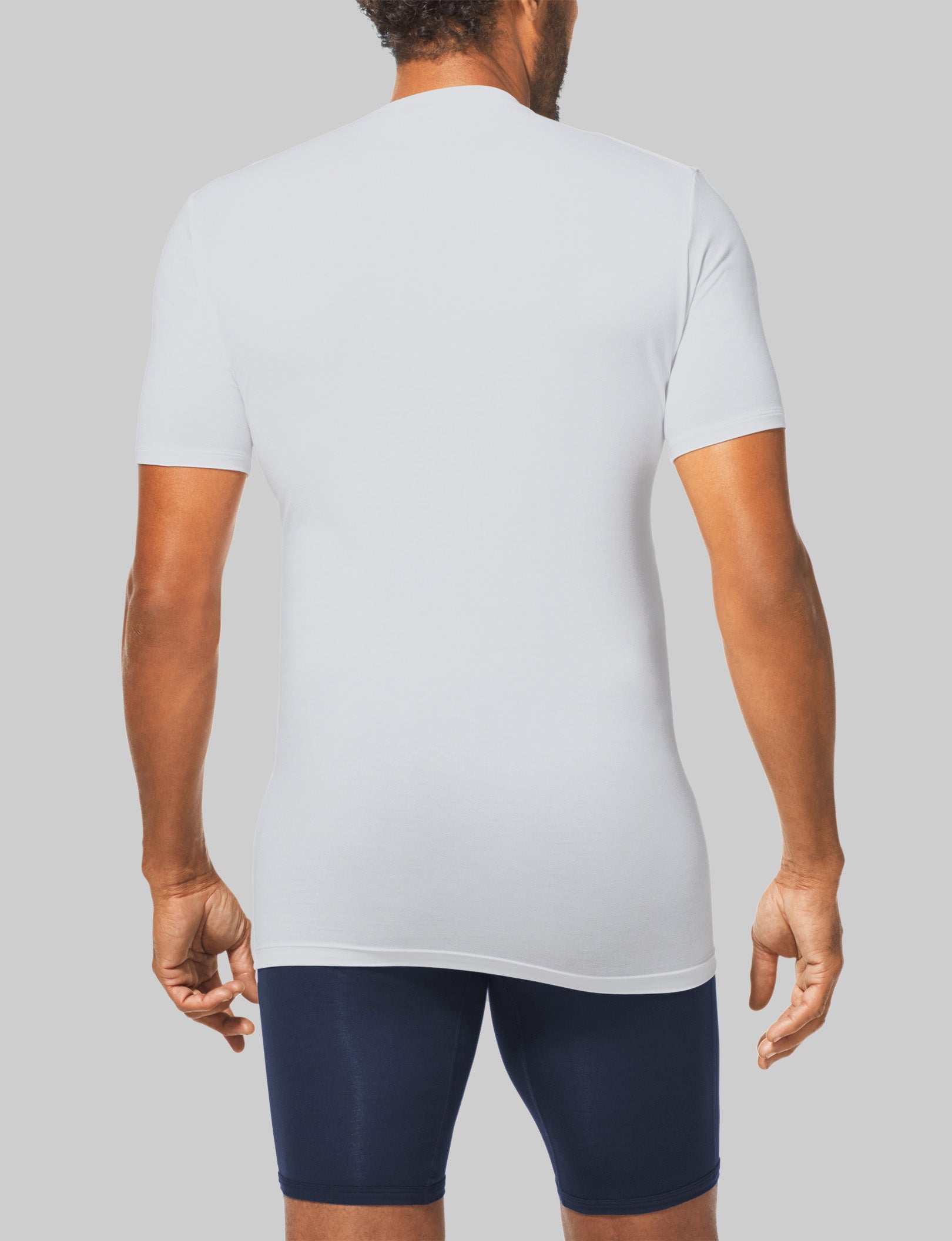 Cool Cotton High V-Neck Stay-Tucked Undershirt - Image 3