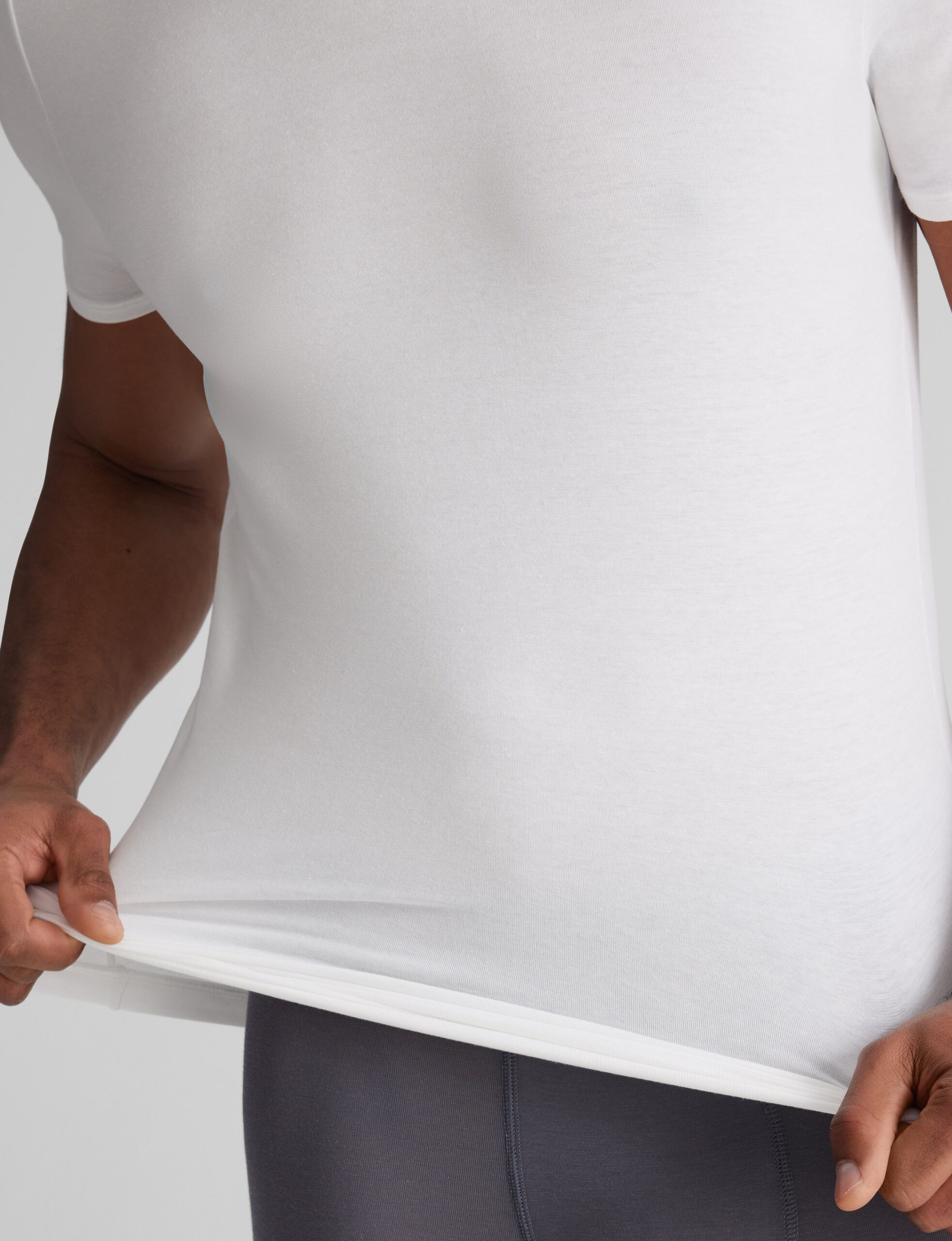 Cool Cotton High V-Neck Stay-Tucked Undershirt - Image 4