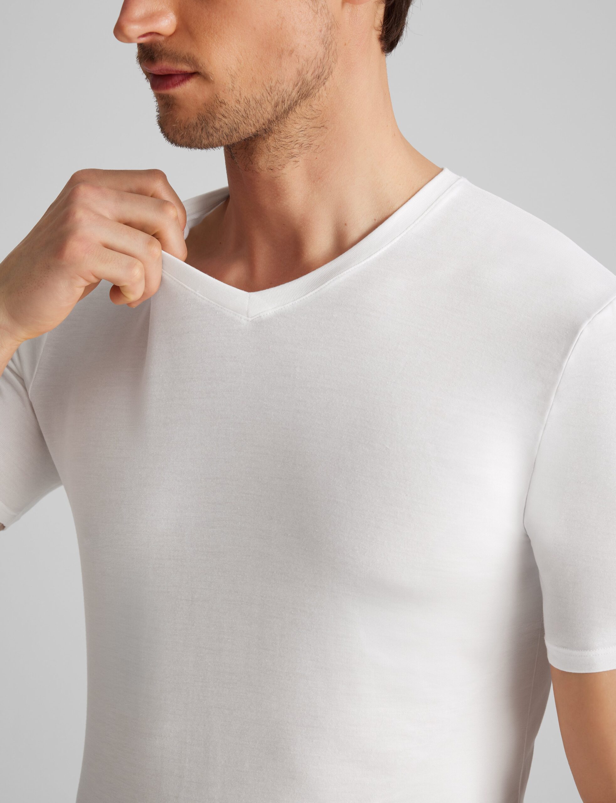 Second Skin High V-Neck Stay-Tucked Undershirt (6-Pack) - Image 5