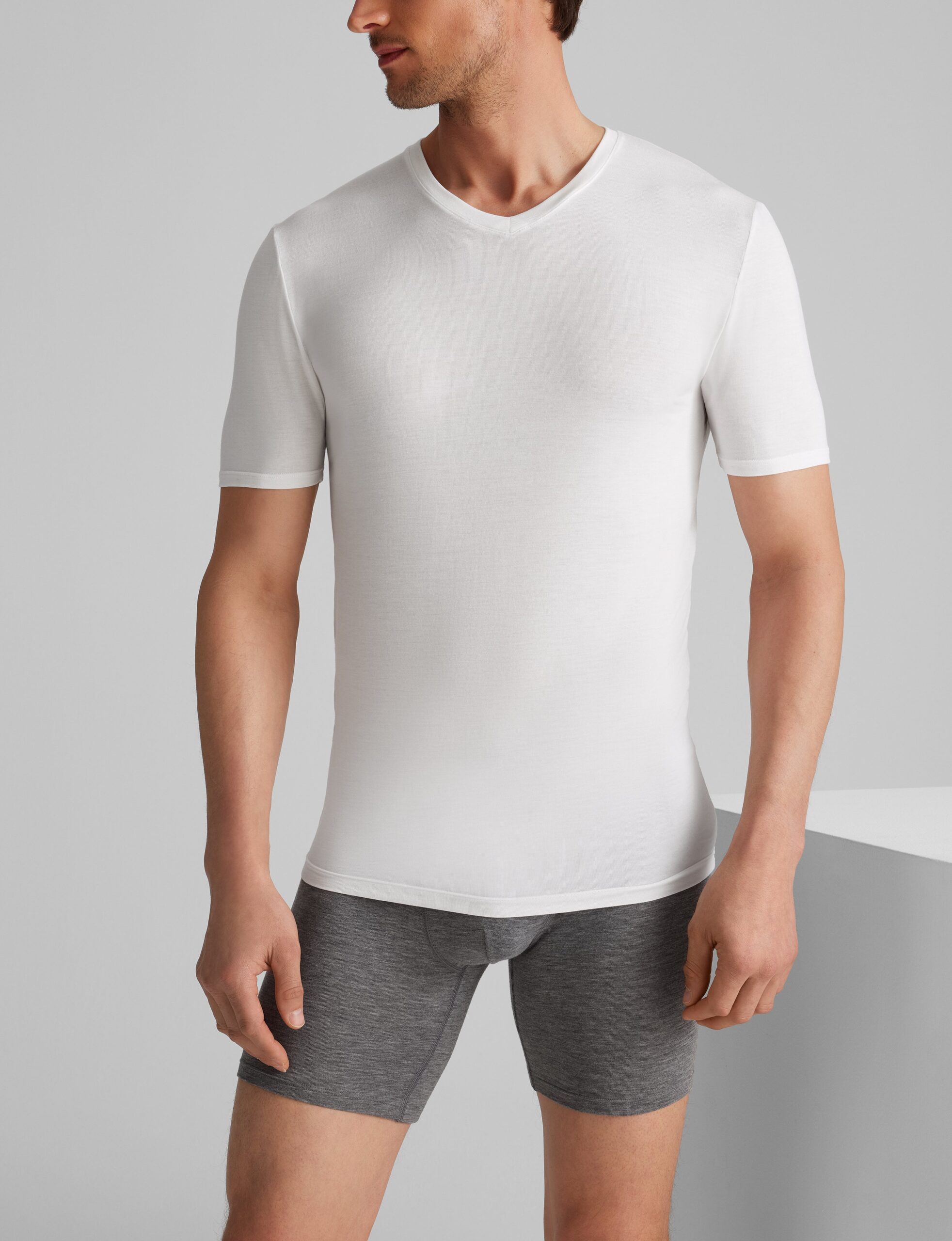 Second Skin High V-Neck Stay-Tucked Undershirt (3-Pack) - Image 2