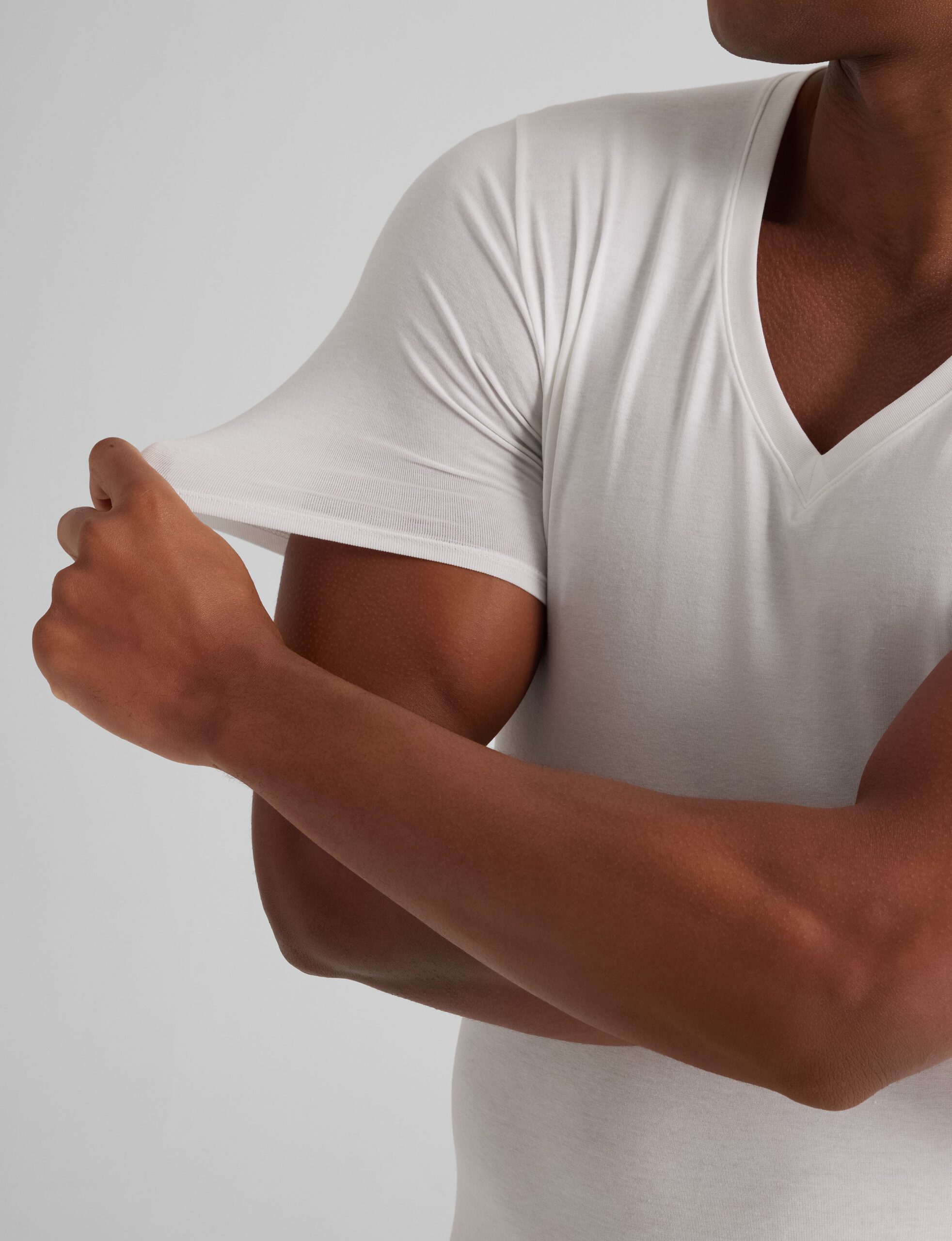 Cool Cotton Deep V-Neck Stay-Tucked Undershirt - Image 4