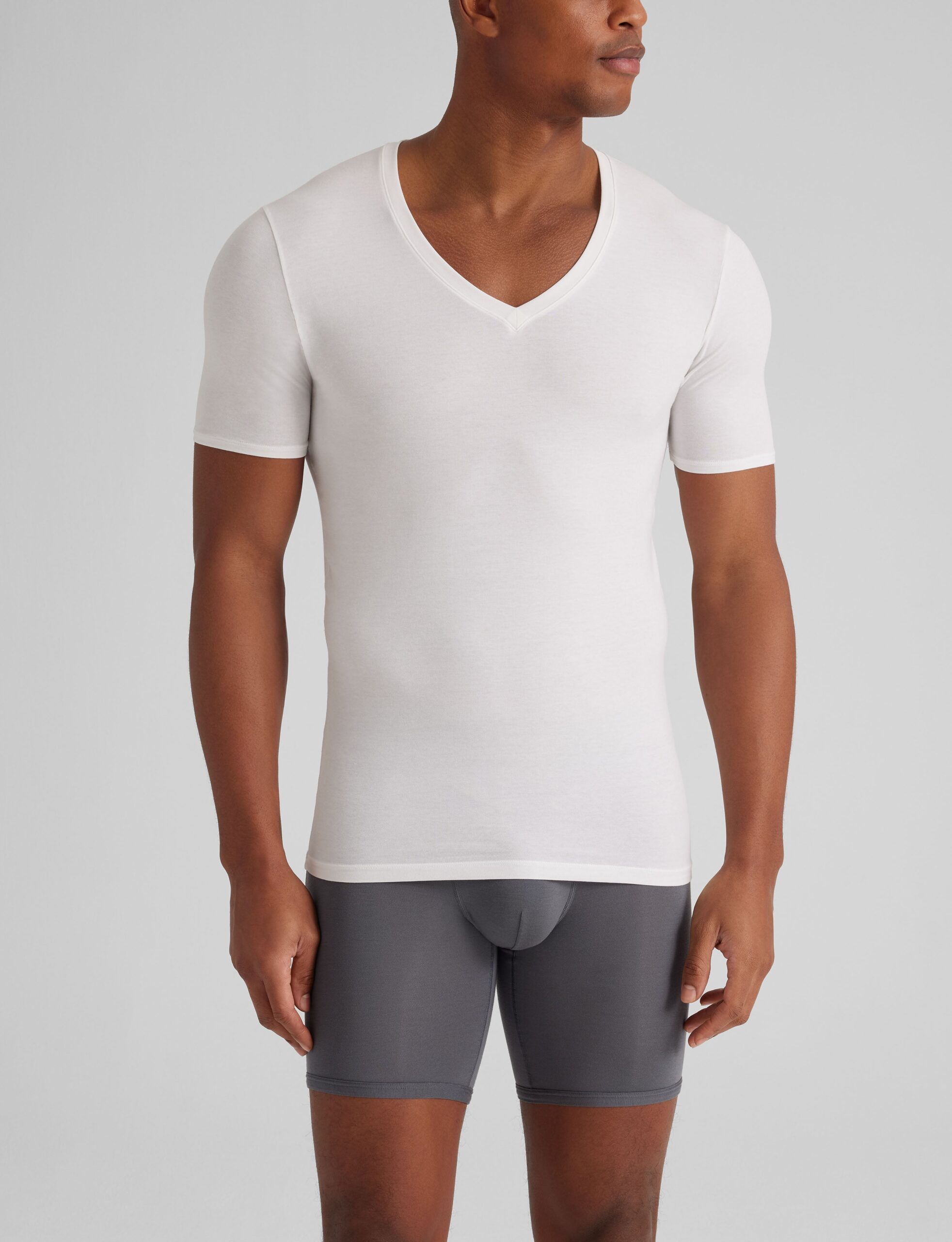 Cool Cotton Deep V-Neck Stay-Tucked Undershirt - Image 2
