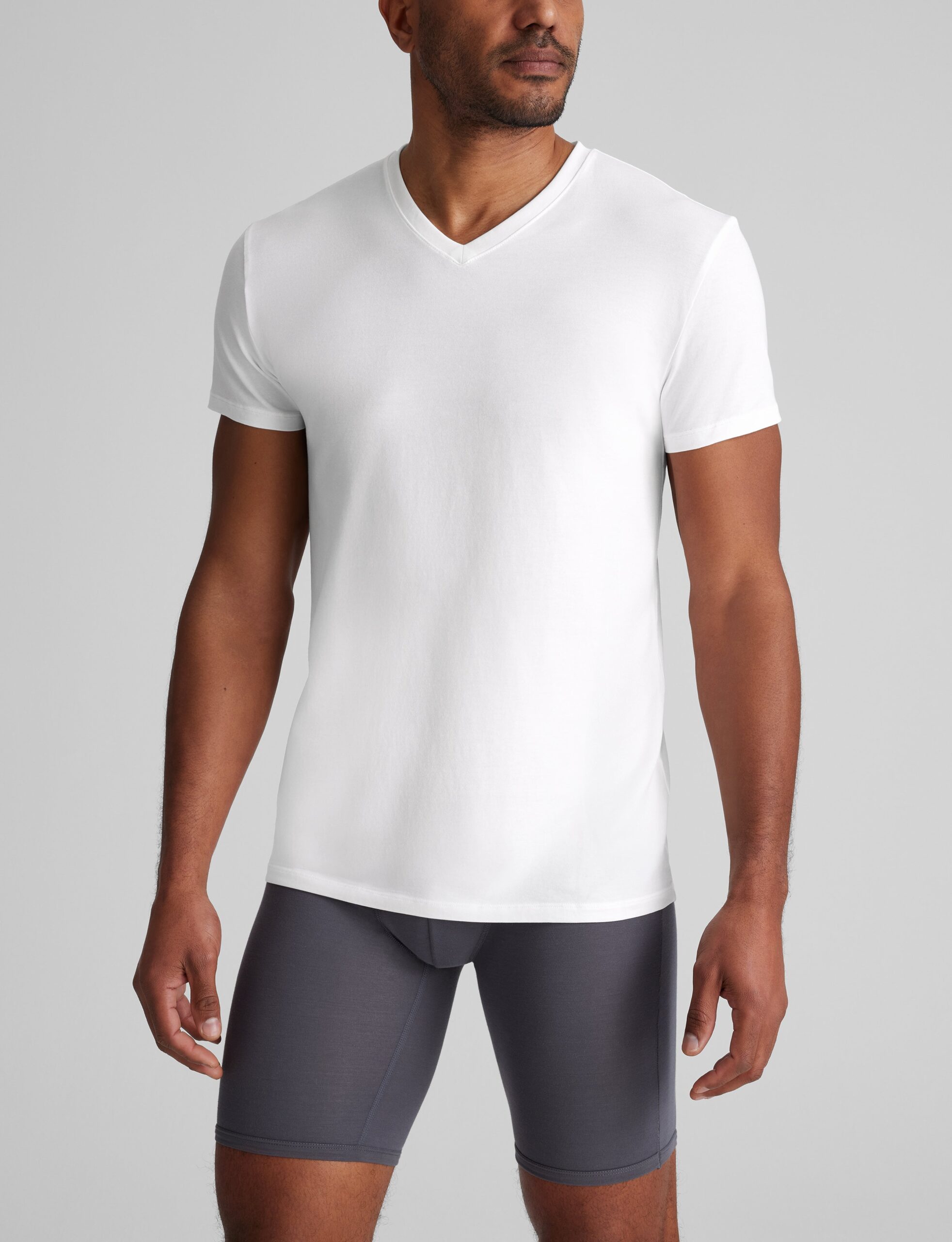 Cool Cotton High V-Neck Modern Fit Undershirt (6-Pack) - Image 2