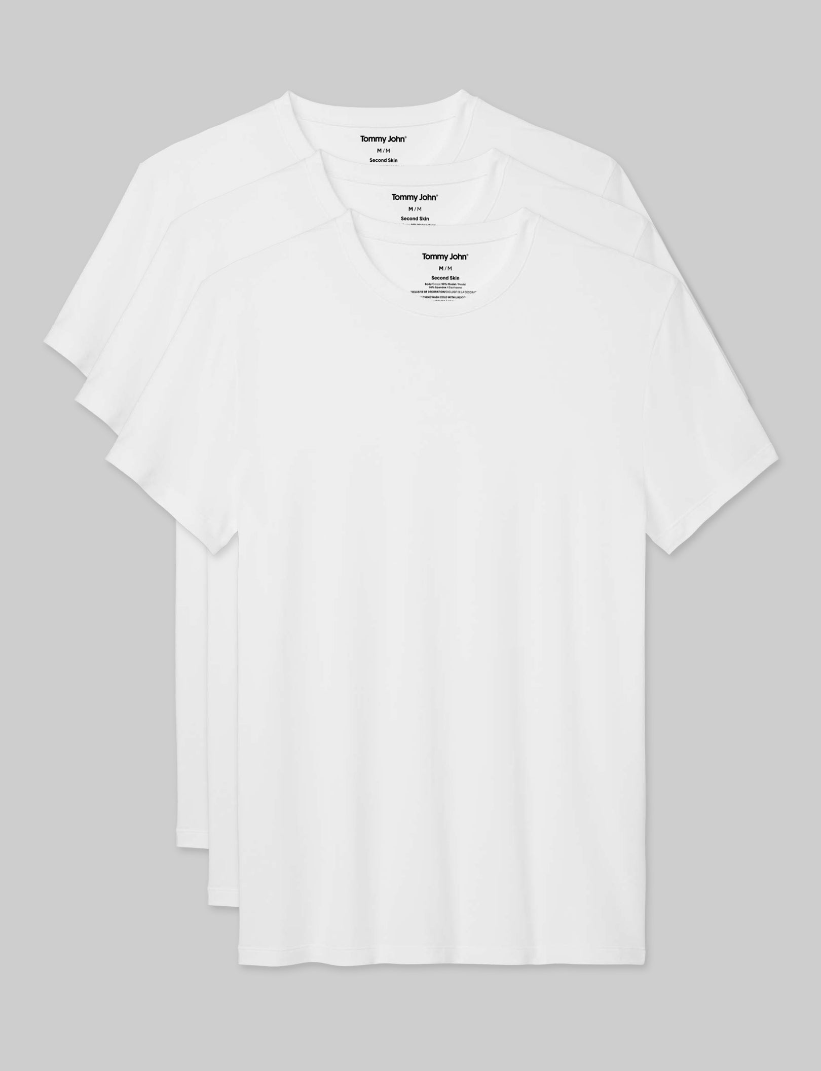 Second Skin Crew Neck Modern Fit Undershirt (3-Pack) - Image 2