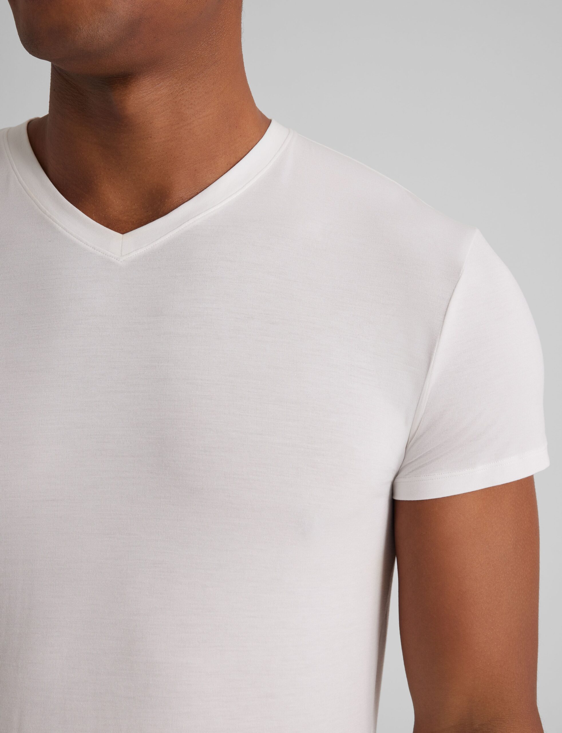 Second Skin High V-Neck Modern Fit Undershirt (3-Pack) - Image 5