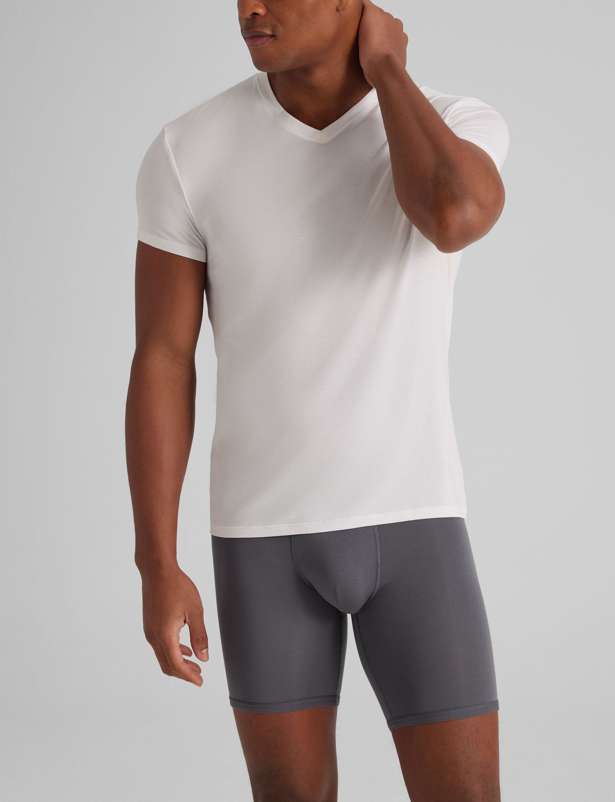 Second Skin High V-Neck Modern Fit Undershirt (3-Pack) - Image 3