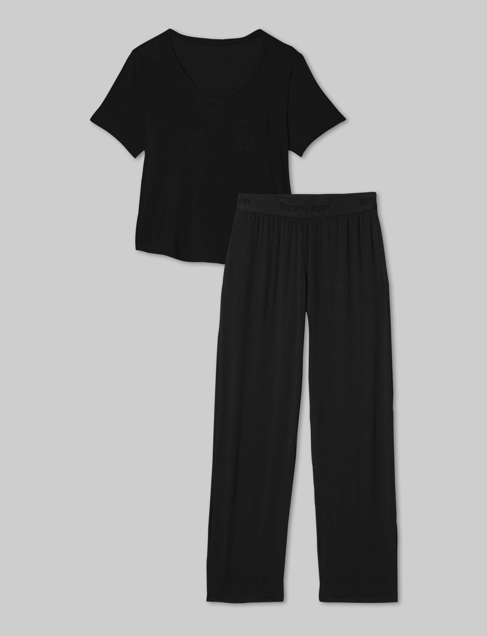 Women's Second Skin Sleep Pocket Tee & Pant Set - Image 2