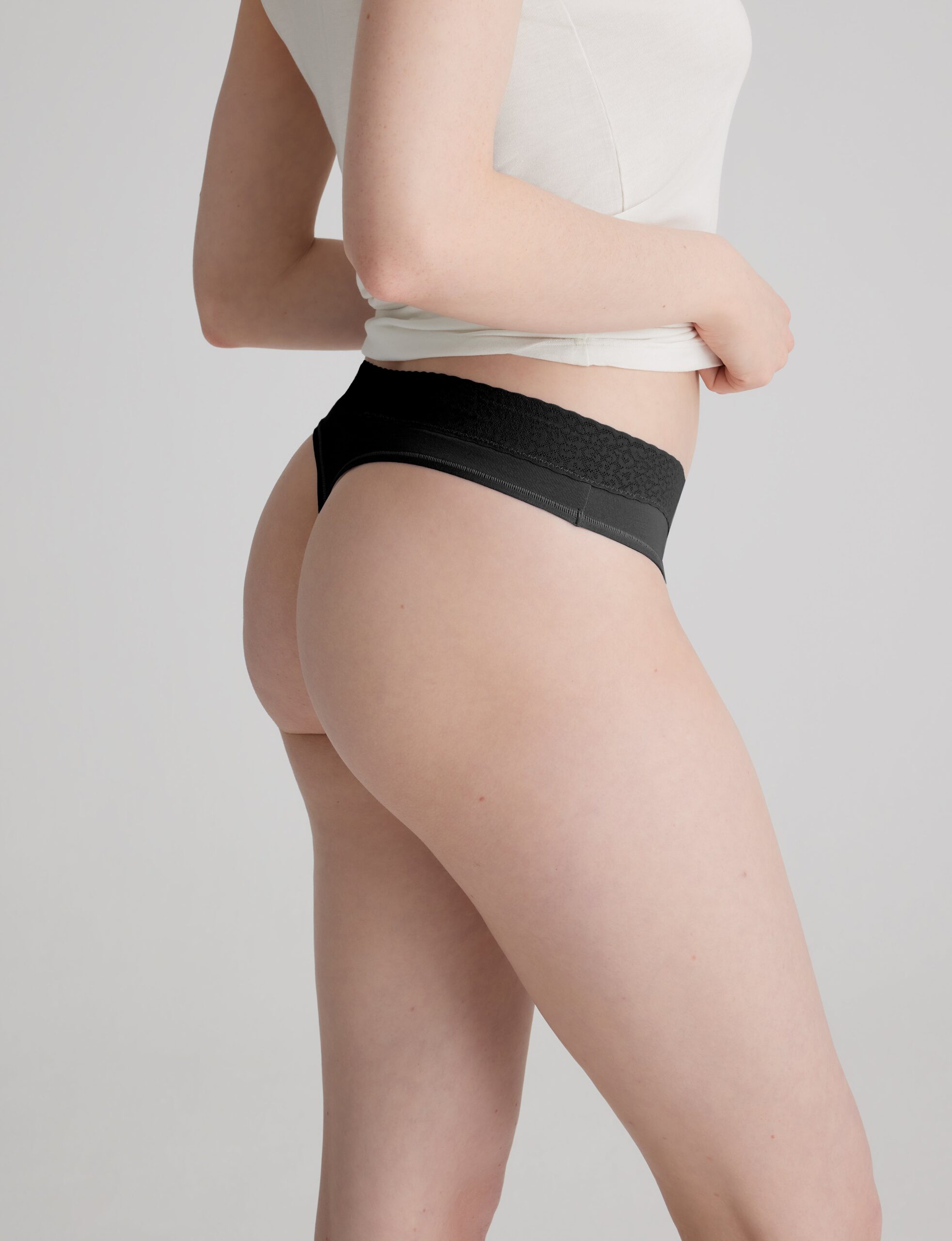 Women's Second Skin Thong, Lace Waist (3-Pack) - Image 3