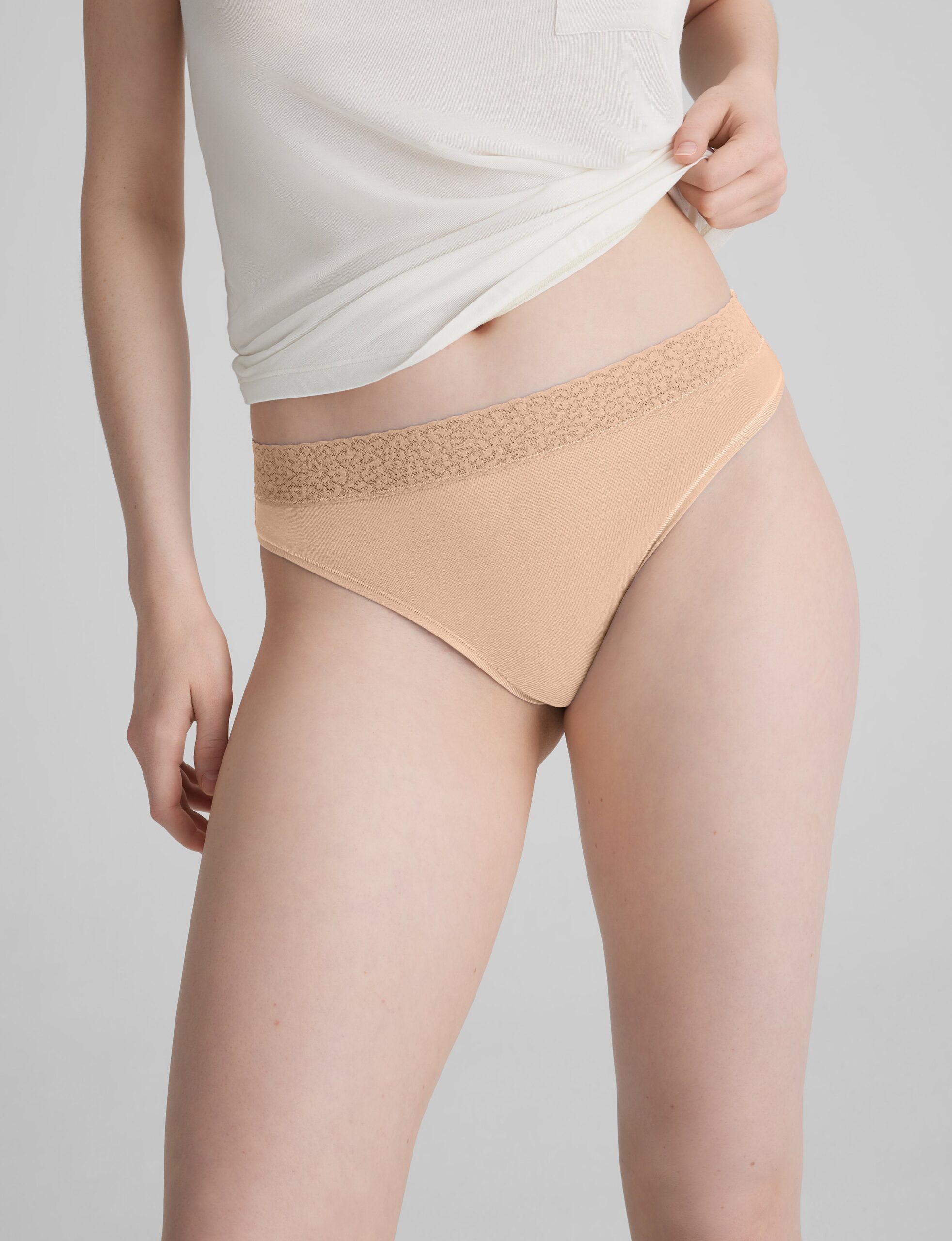 Women's Second Skin Thong, Lace Waist (3-Pack) - Image 4