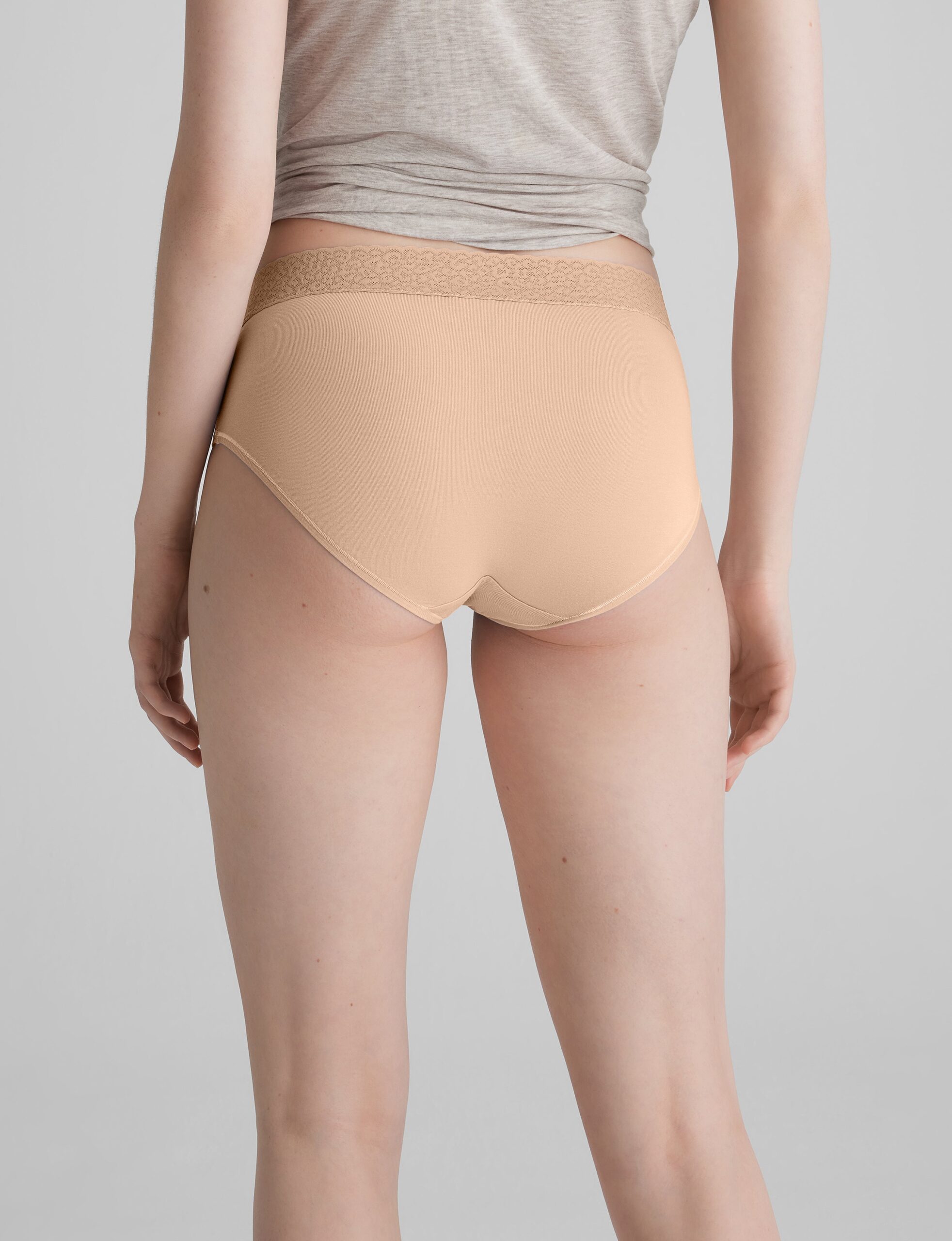 Women's Second Skin High Rise Brief, Lace Waist - Image 2