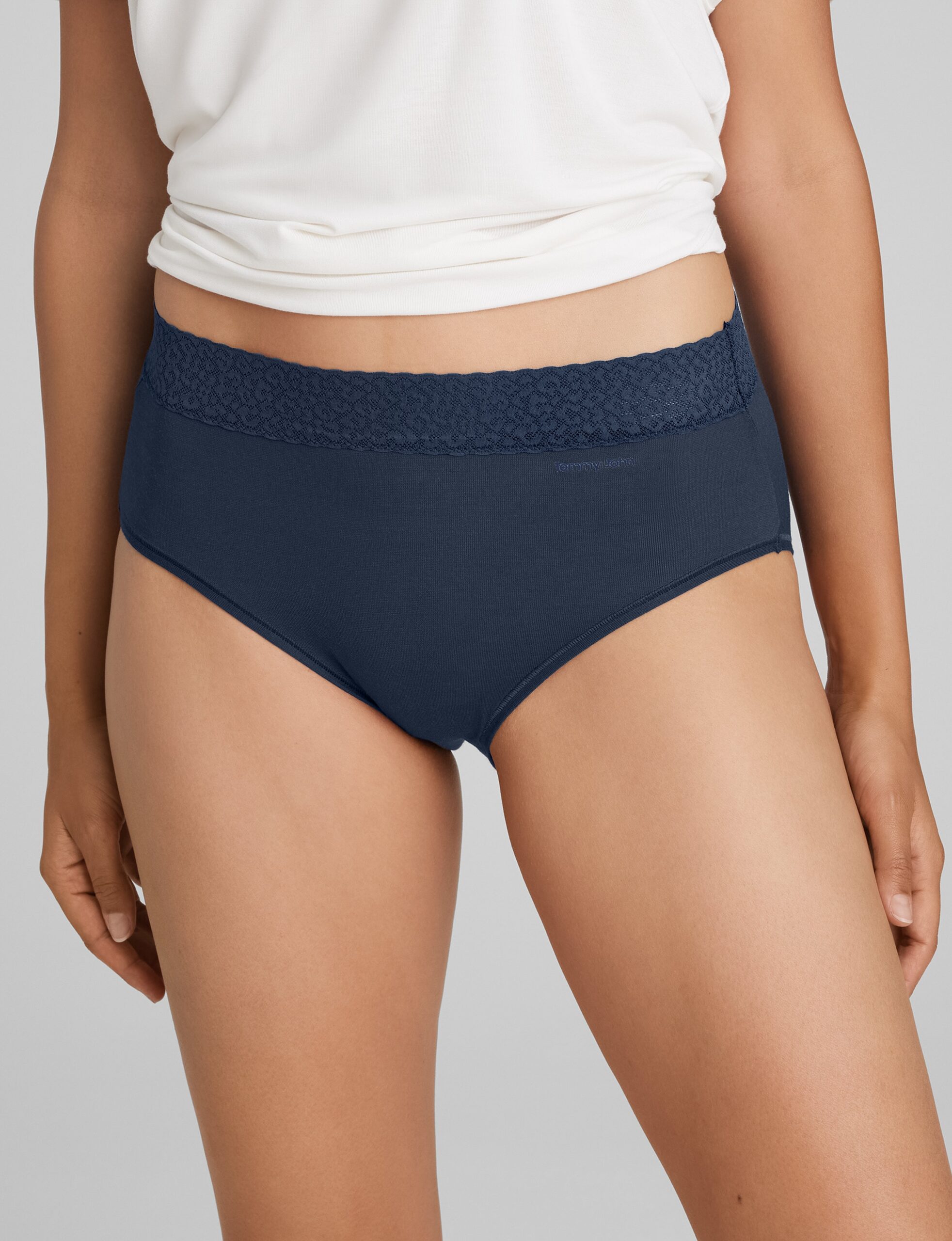 Women's Second Skin High-Rise Brief, Lace Waist (3-Pack) - Image 3