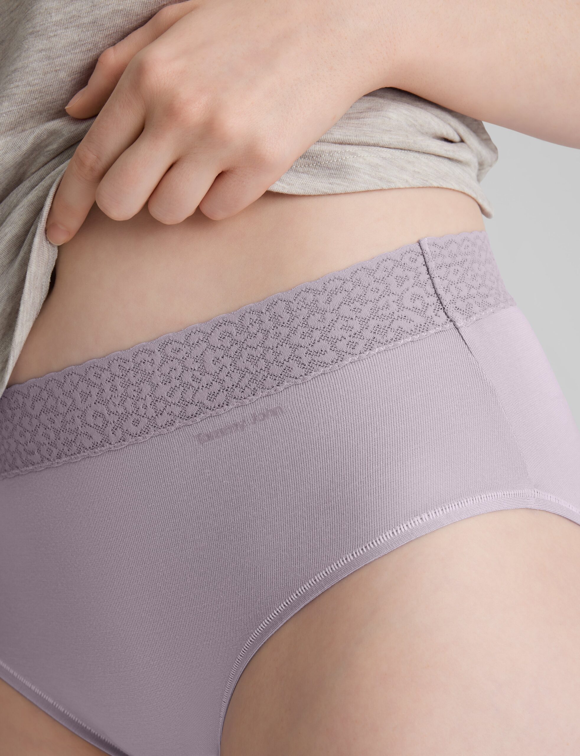 Women's Second Skin High Rise Brief, Lace Waist - Image 4