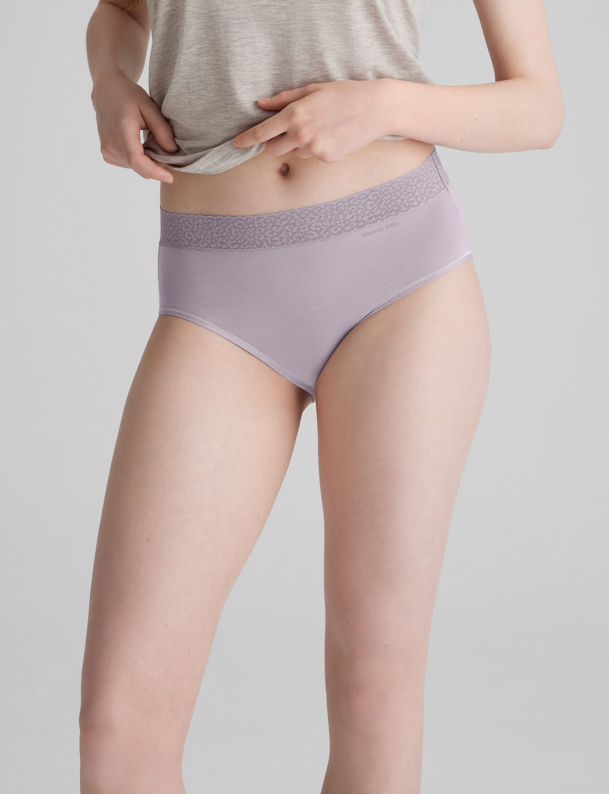 Women's Second Skin High Rise Brief, Lace Waist - Image 2