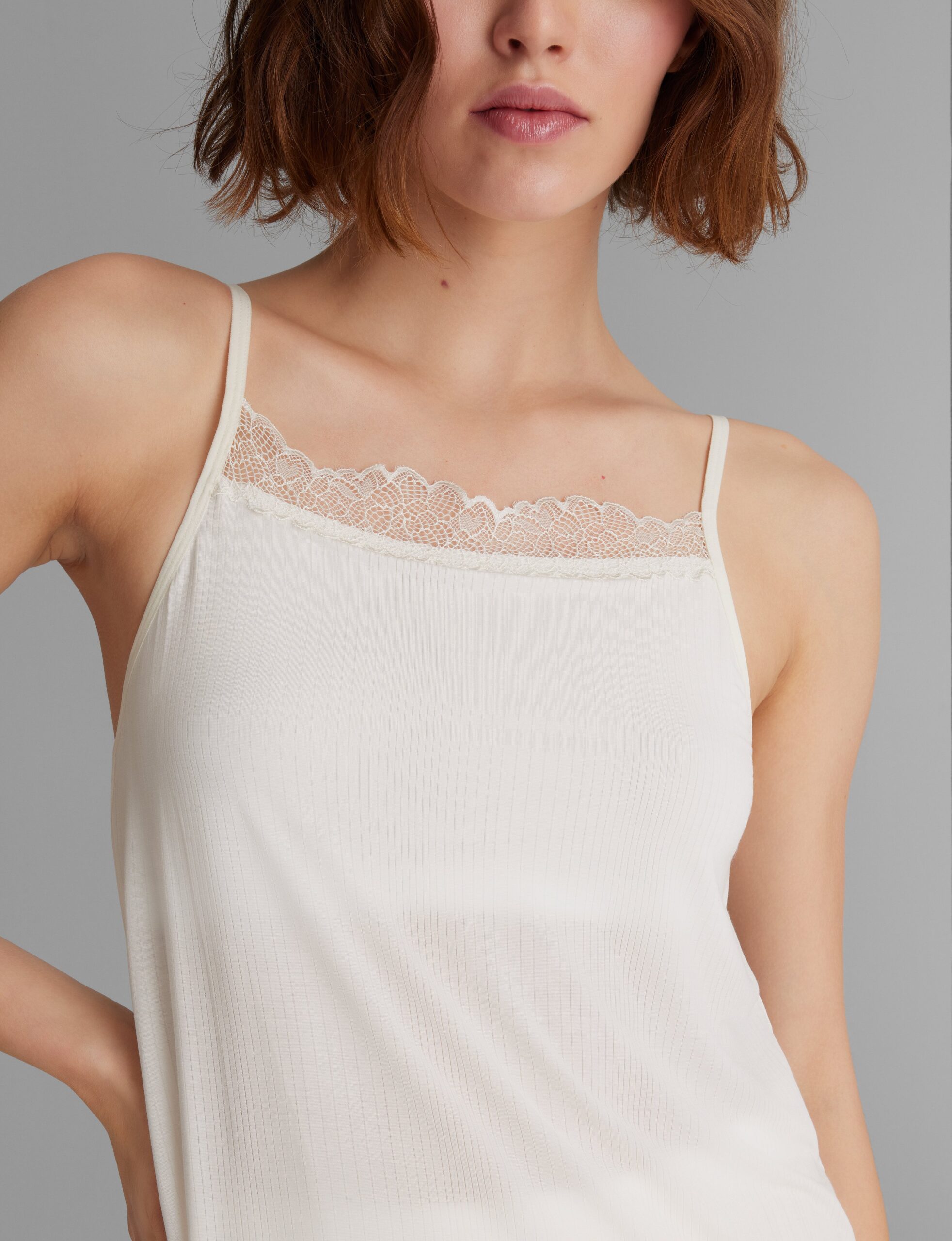 Women's Second Skin Luxe Rib Lace Cami - Image 4