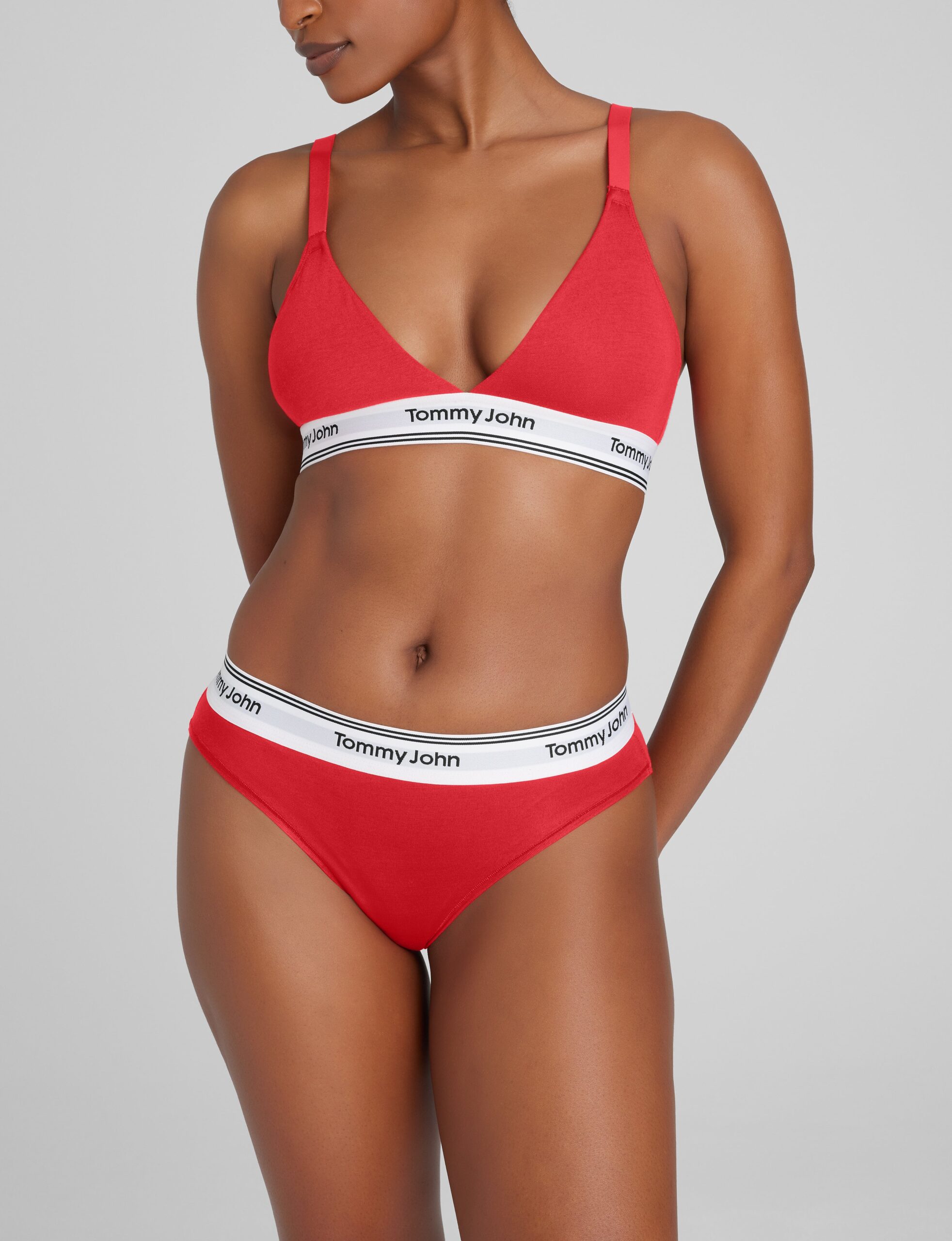 Signature Cotton Triangle Bralette - Image 2