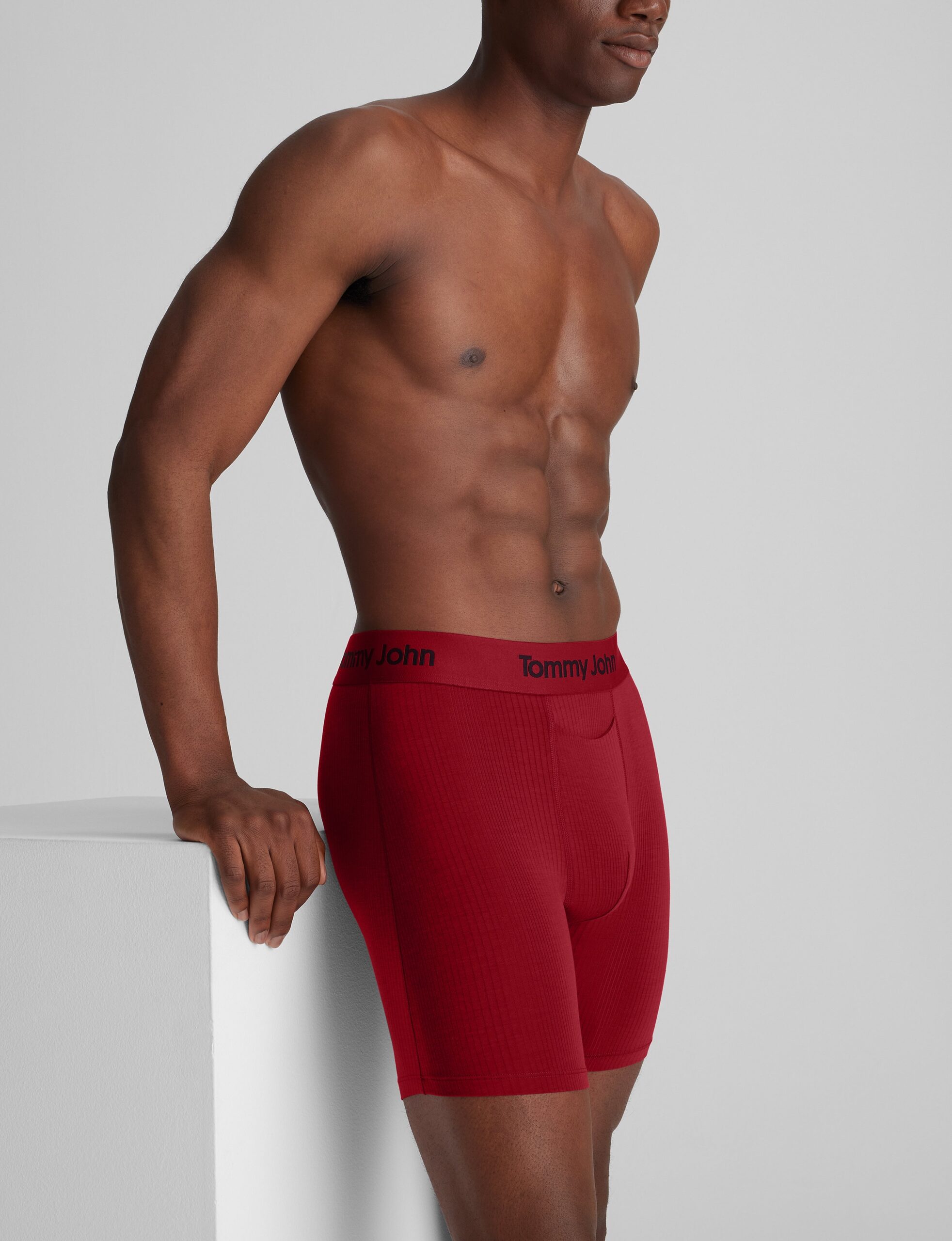 Second Skin Luxe Rib Mid-Length Boxer Brief 6" - Image 3